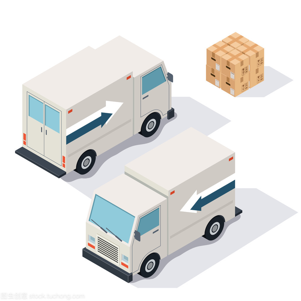 白色foneyu等距圖在汽車貨物運輸中的應用與價值