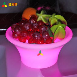 科技點(diǎn)亮生活 工廠直銷遙控變色LED發(fā)光果盤(pán)，婚慶家居新寵